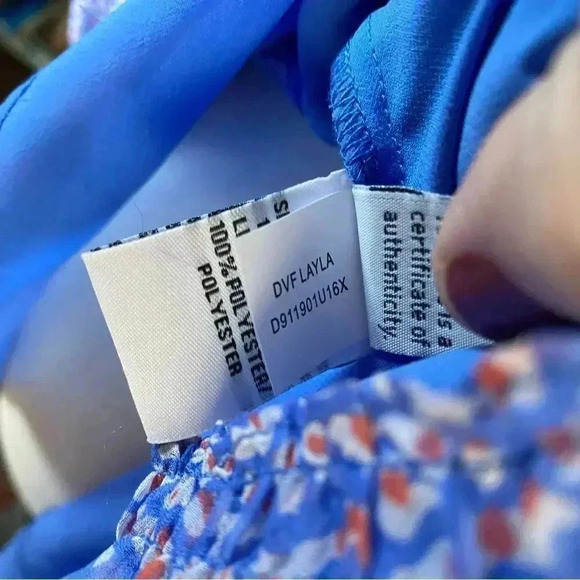 Diane Von Furstenberg Silk Layla Dress Cornflower Blue Size 2 - Picture 7 of 9